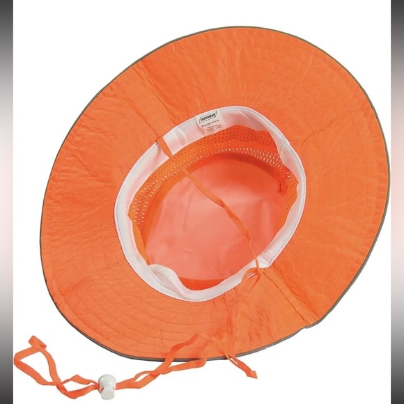 💜 Safety Booney Boonie Orange Hat, Hi Viz Reflective Tape Hunting Fishing Work - Picture 2 of 7